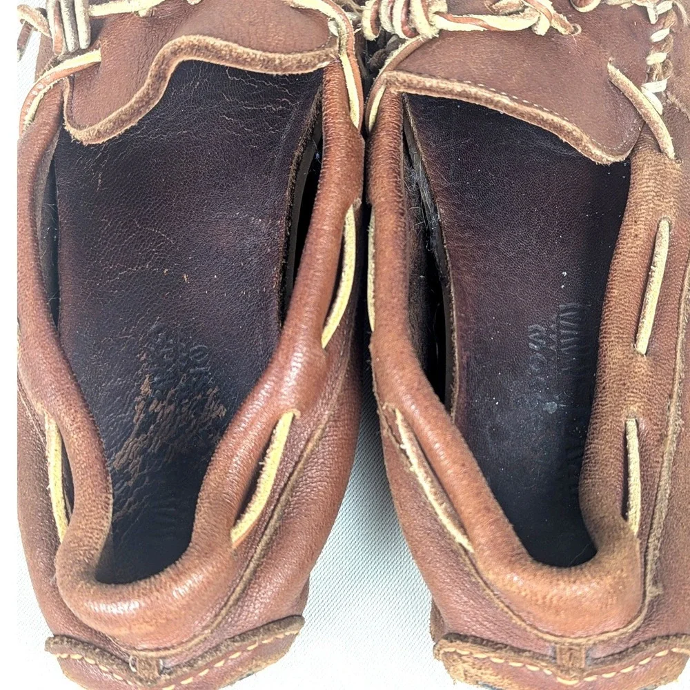 Minnetonka Leather Driving Moccasins Brown Loafers Slip On Driver 10.5